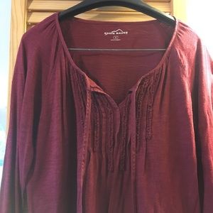 Eddie Bauer maroon long sleeve shirt